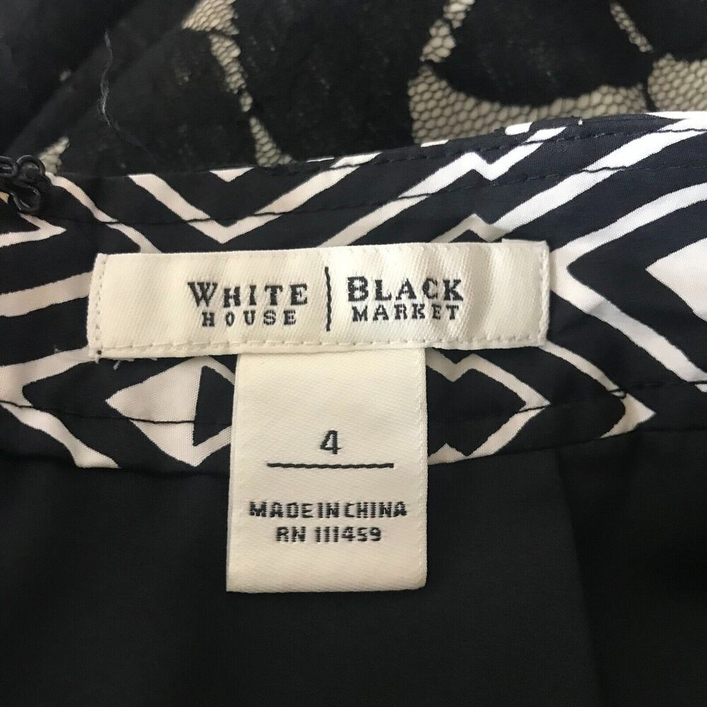 White House Black Market Skirt Womens 4 Silk Faux Wrap Front Lined Career Pencil - Picture 6 of 11